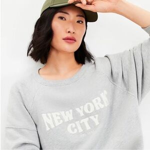 Lou & Grey New York City Embroidered Sweatshirt